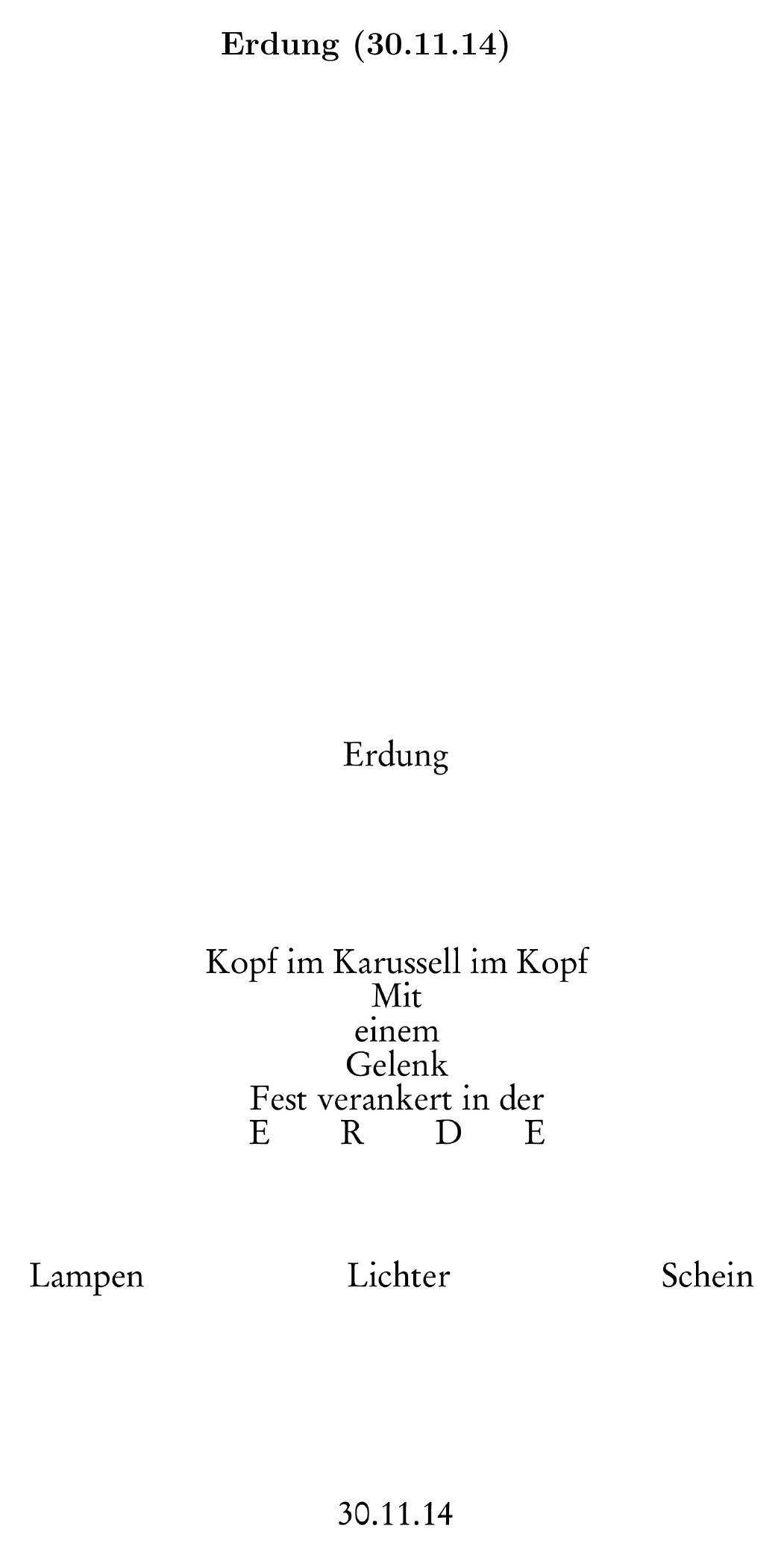 Erdung — page from “Fische im Bauschutt”