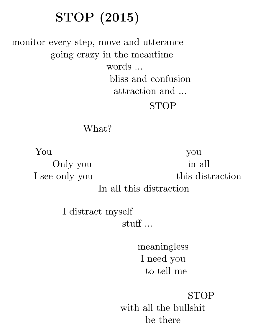 STOP — page from “Fische im Bauschutt”